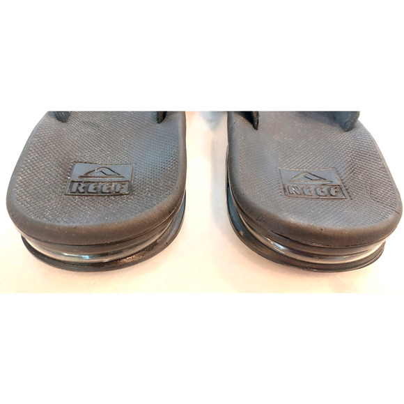 REEF BLACK BOTTLE OPENER FLIP FLOP THONG‎ SANDALS, MENS SIZE 12 main image 7